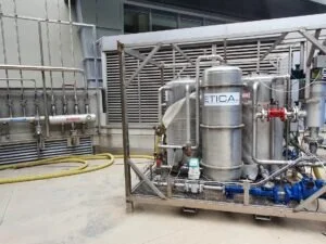 Impianto industriale di trattamento acque Etica utilizzato per attività di ricerca nel contesto del PON Ricerca e Innovazione 2014-2020.
