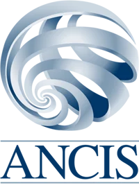 Logo ufficiale ANCIS con una spirale stilizzata color argento su sfondo bianco sopra il nome dell'ente.