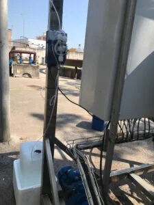 Sistema di dosaggio chimico installato all'aperto per attività di ricerca industriale nell'ambito del PON Ricerca e Innovazione 2014-2020.